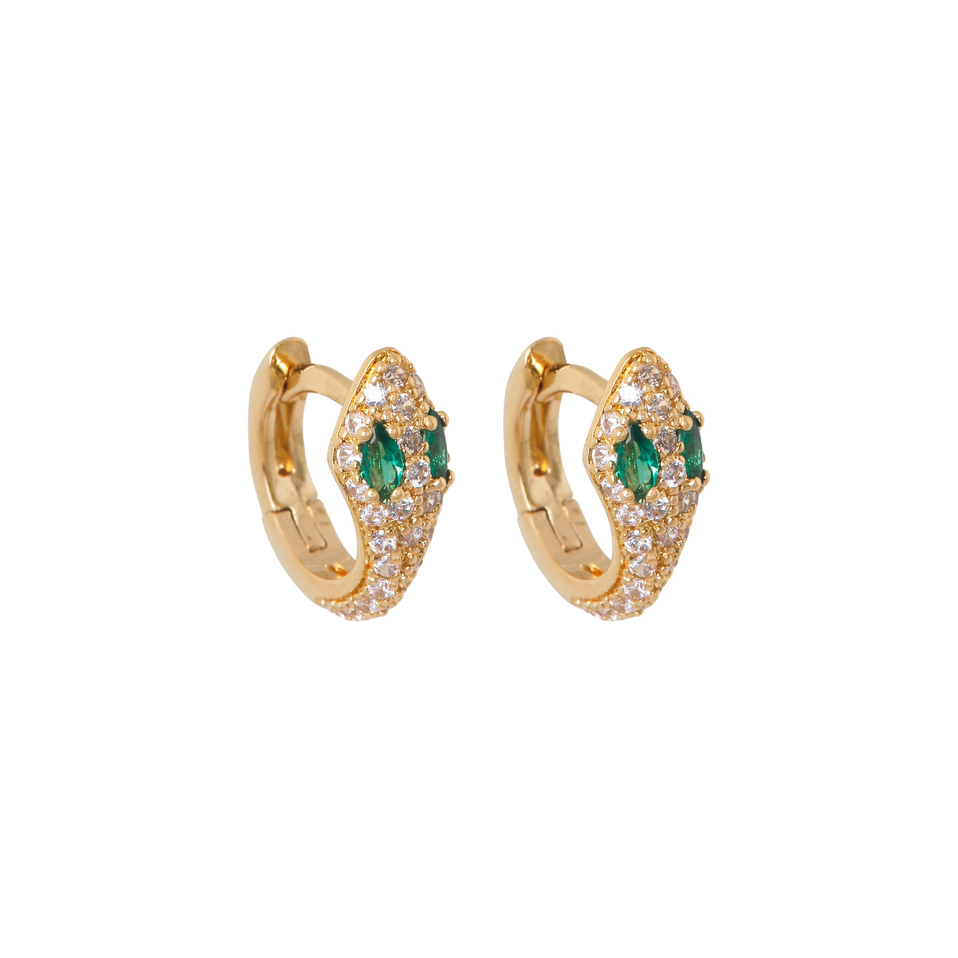 Mini Serpent Hoop green Single Piece