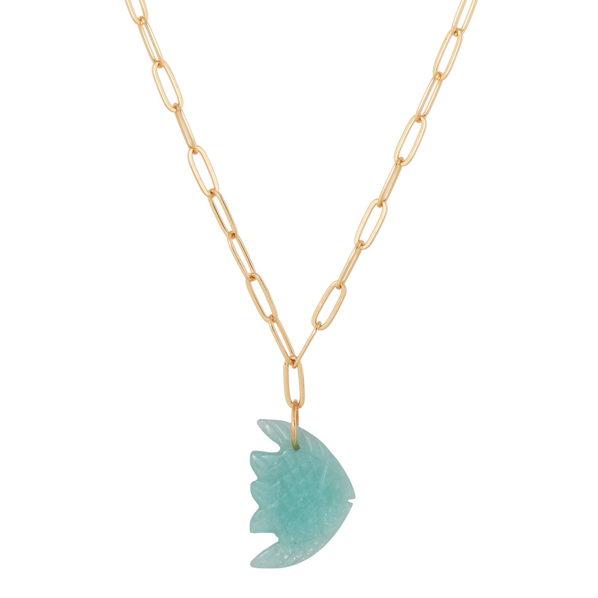 Solea Poisson Amazonite Jade Necklace