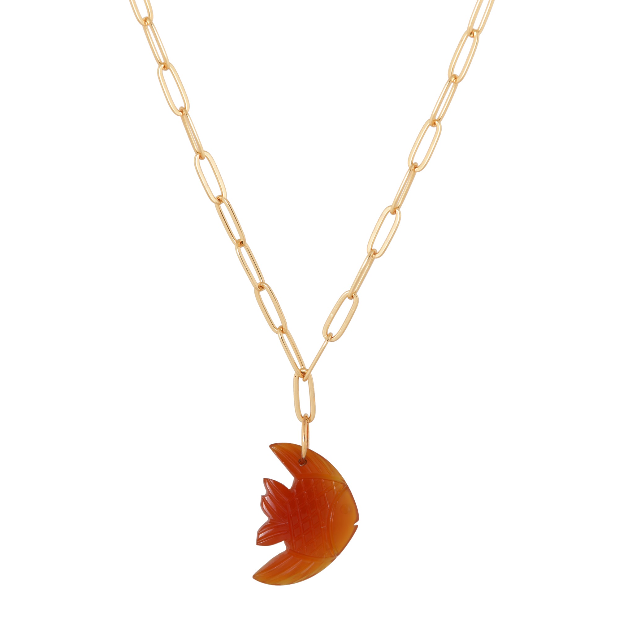 Solea Poisson Carnelian Necklace