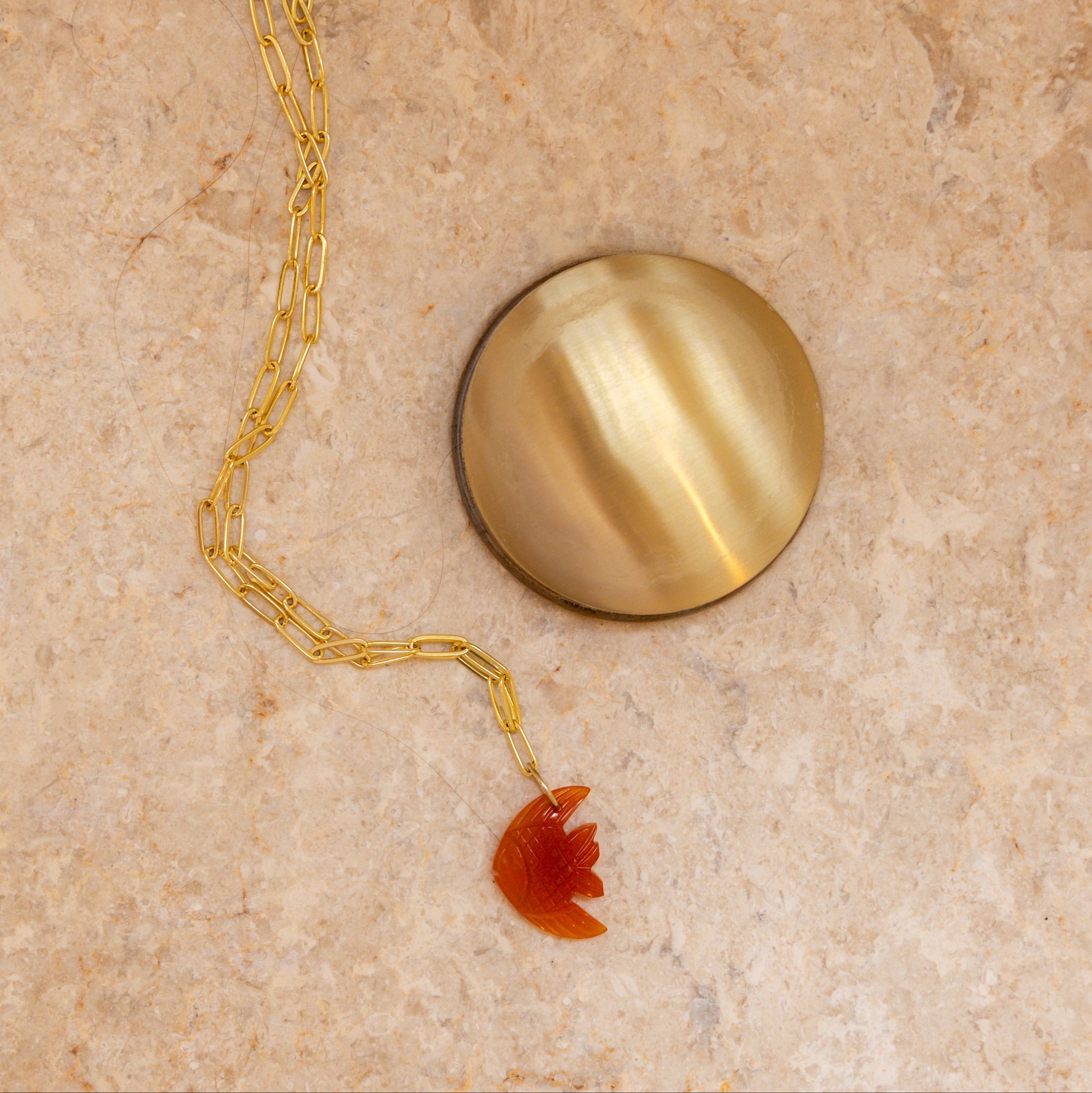 Solea Poisson Carnelian Necklace