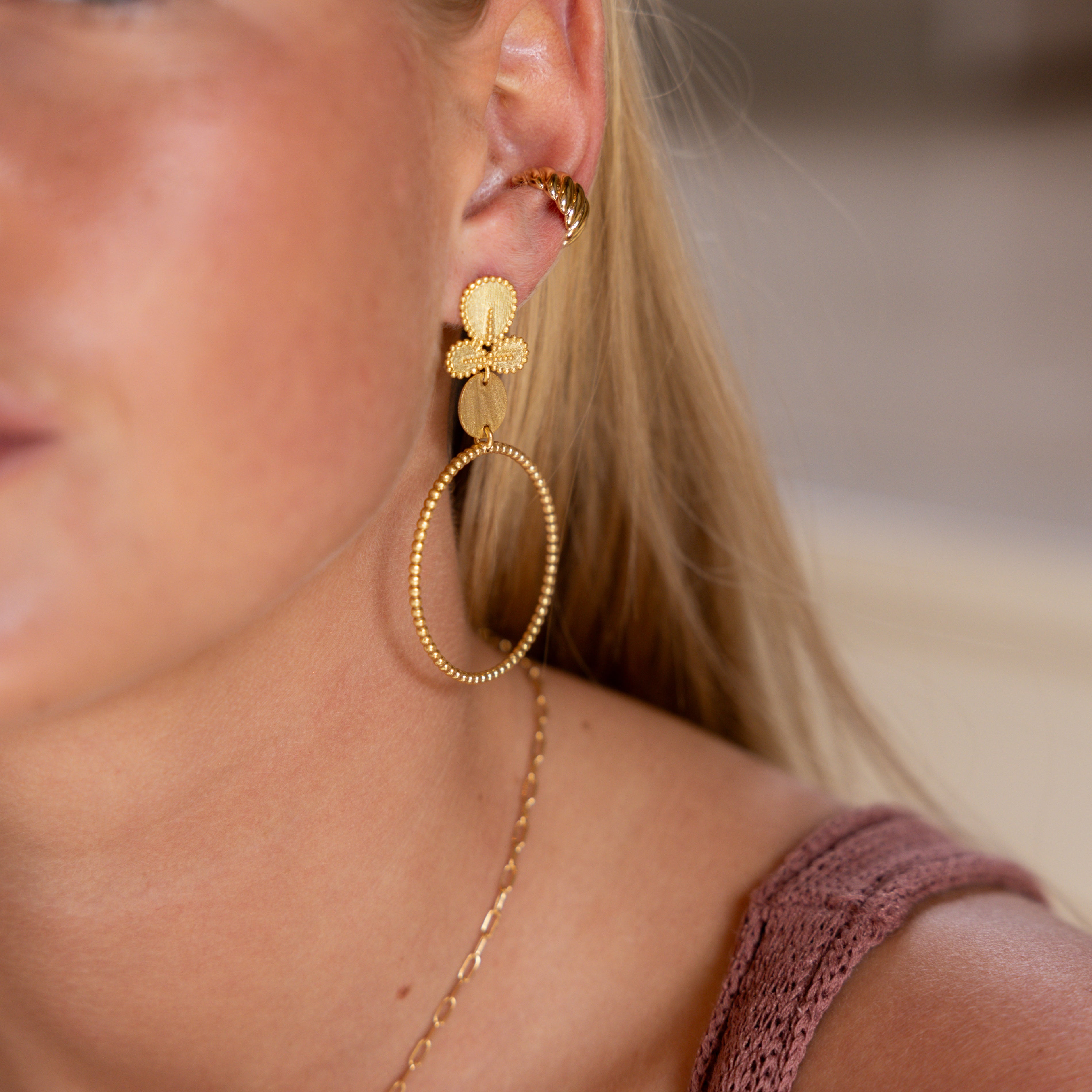 Camille Bead Hoops