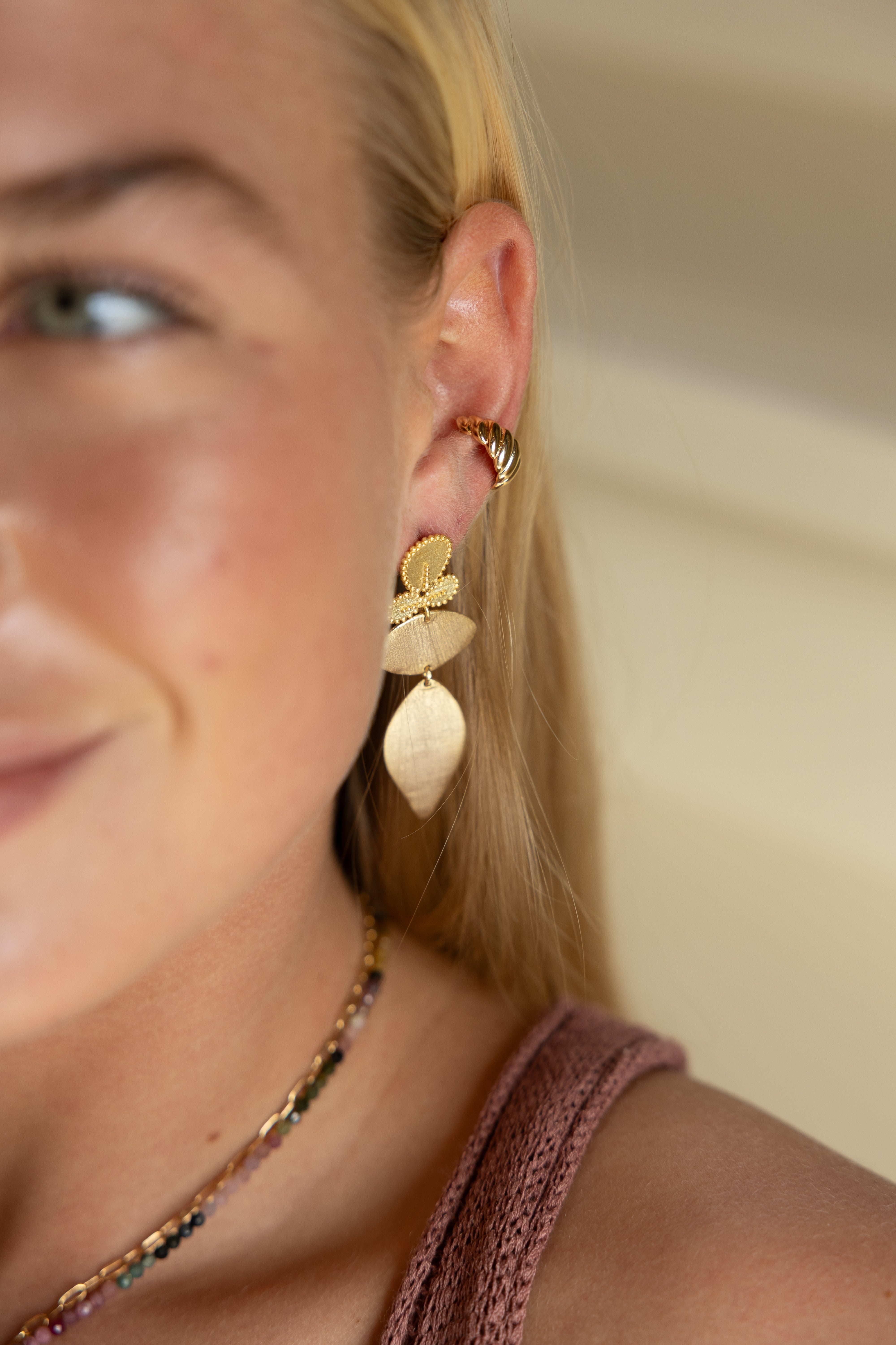 アクセサリー mariestelle Maëlys Leaf Drops – Just Marie Jewellery