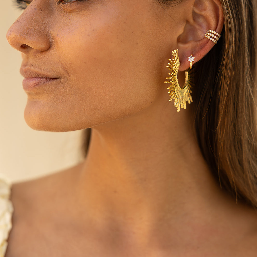 Daisy Sparkle Mini Hoops Single Piece